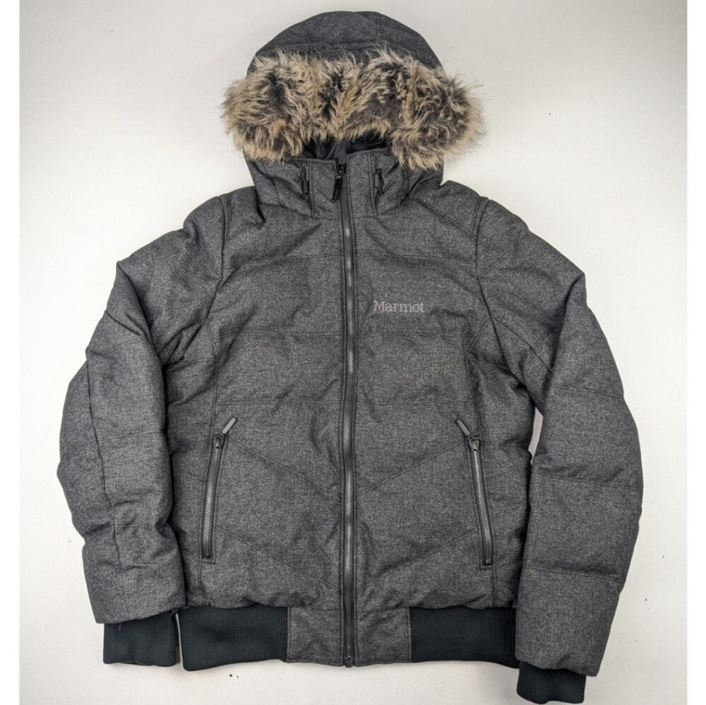 🫟 Marmot - Women's Black/Gray Williamsburg Down Coat, Winter Jacket - Sz M